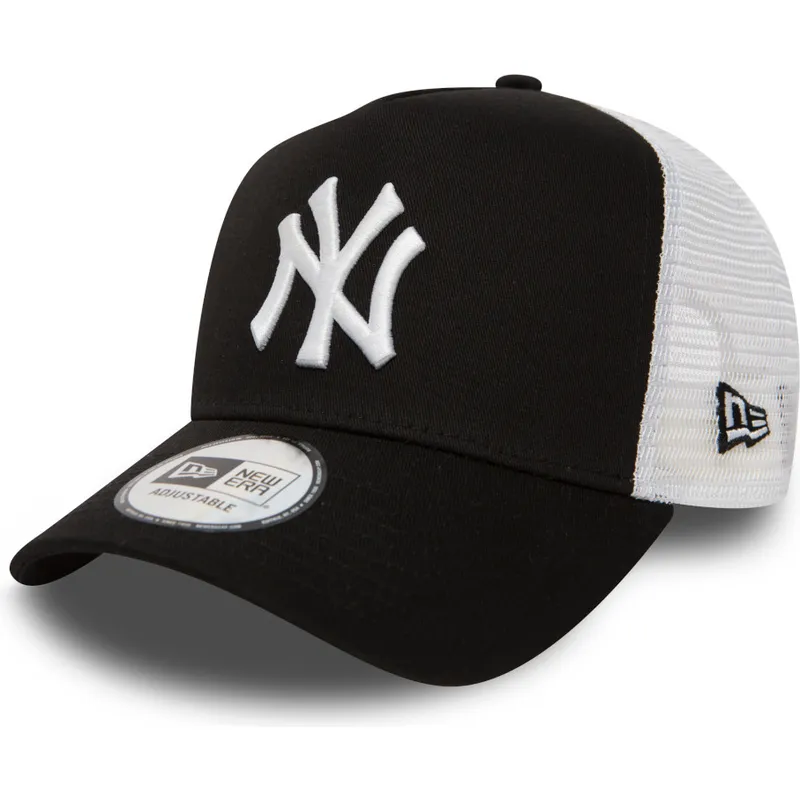 lippikset-kaareva-rekka-musta-snapback-lapsille-a-frame-clean-new-york-yankees-mlb-new-era