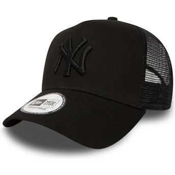Lippikset kaareva rekka musta snapback lapsille A Frame Clean New York Yankees MLB New Era