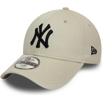 Cap kaareva beige adjustable strap lapsille 9FORTY League Essential New York Yankees MLB New Era