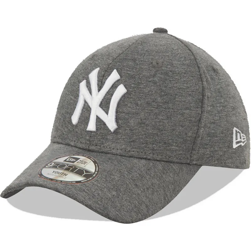 lippikset-kaareva-harmaa-saadettava-nauha-lapsille-9forty-jersey-essential-new-york-yankees-mlb-new-era