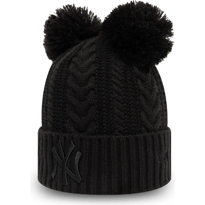 lakit-tupsu-musta-doble-knit-cuff-new-york-yankees-mlb-new-era