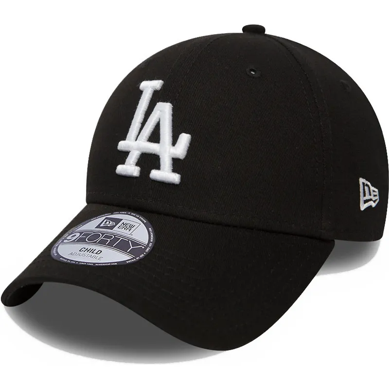 lippikset-kaareva-musta-saadettava-nauha-lapsille-9forty-league-essential-los-angeles-dodgers-mlb-new-era
