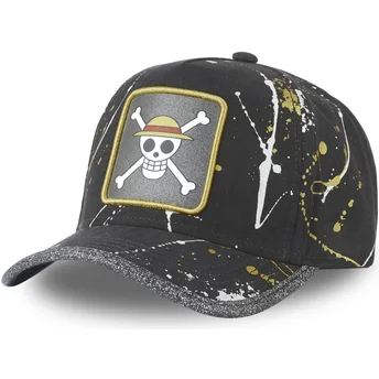 Lippikset kaareva musta säädettävä nauha TAG LOG1 Olkihattujen merirosvojengi One Piece Capslab