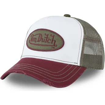 Lippikset kaareva rekka valkoinen snapback Von Dutch