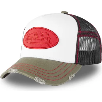 Lippikset kaareva rekka valkoinen snapback SUM MAN Von Dutch