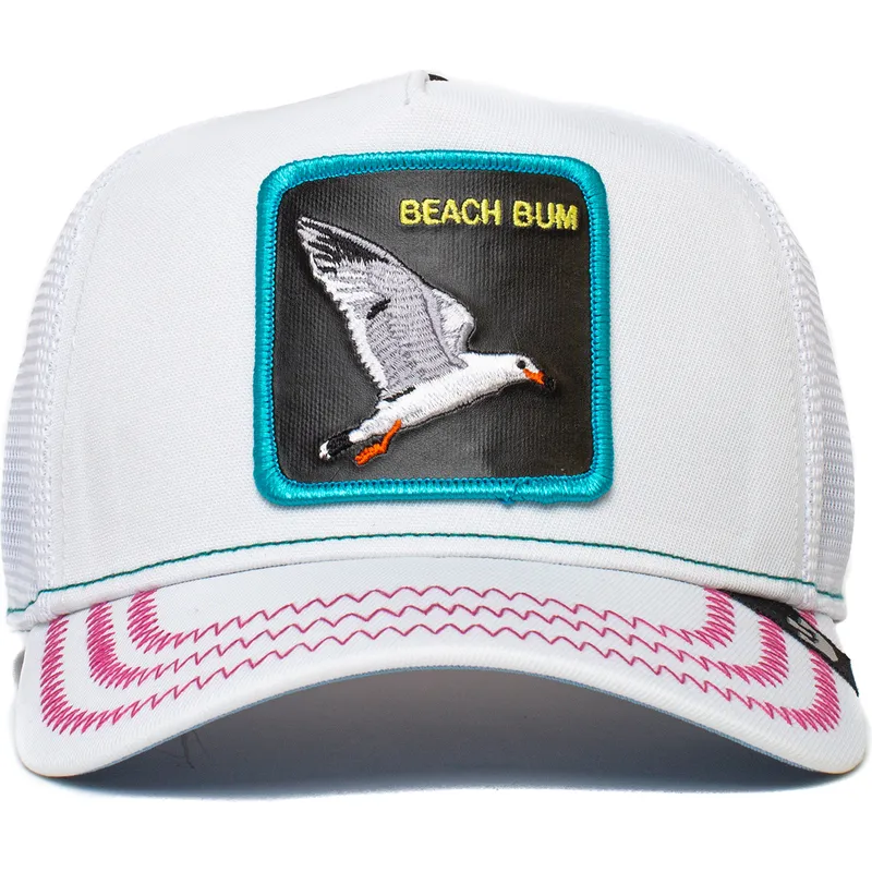 lippikset-kaareva-rekka-valkoinen-snapback-beach-bum-beach-bomber-the-farm-goorin-bros