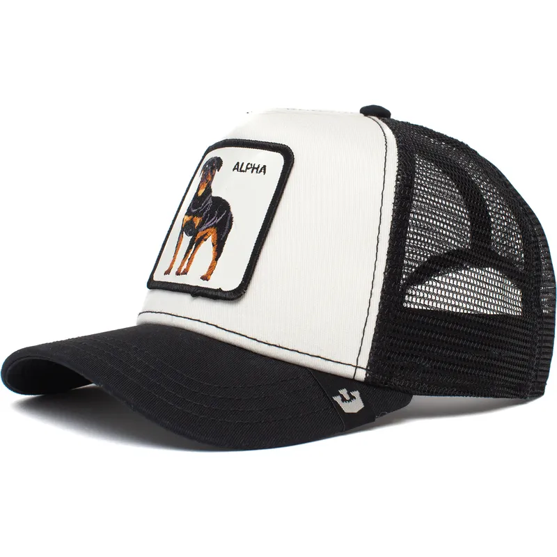 lippikset-kaareva-rekka-valkoinen-snapback-alpha-dog-the-farm-goorin-bros