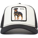 lippikset-kaareva-rekka-valkoinen-snapback-alpha-dog-the-farm-goorin-bros