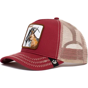 lippikset-kaareva-rekka-punainen-snapback-goat-the-goat-the-farm-goorin-bros