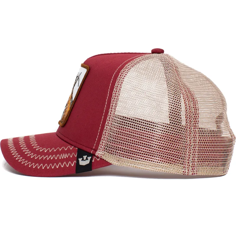 lippikset-kaareva-rekka-punainen-snapback-goat-the-goat-the-farm-goorin-bros