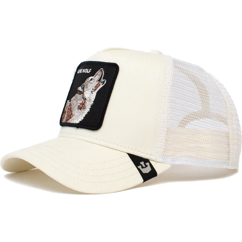 lippikset-kaareva-rekka-valkoinen-snapback-the-lone-wolf-solitario-the-farm-goorin-bros