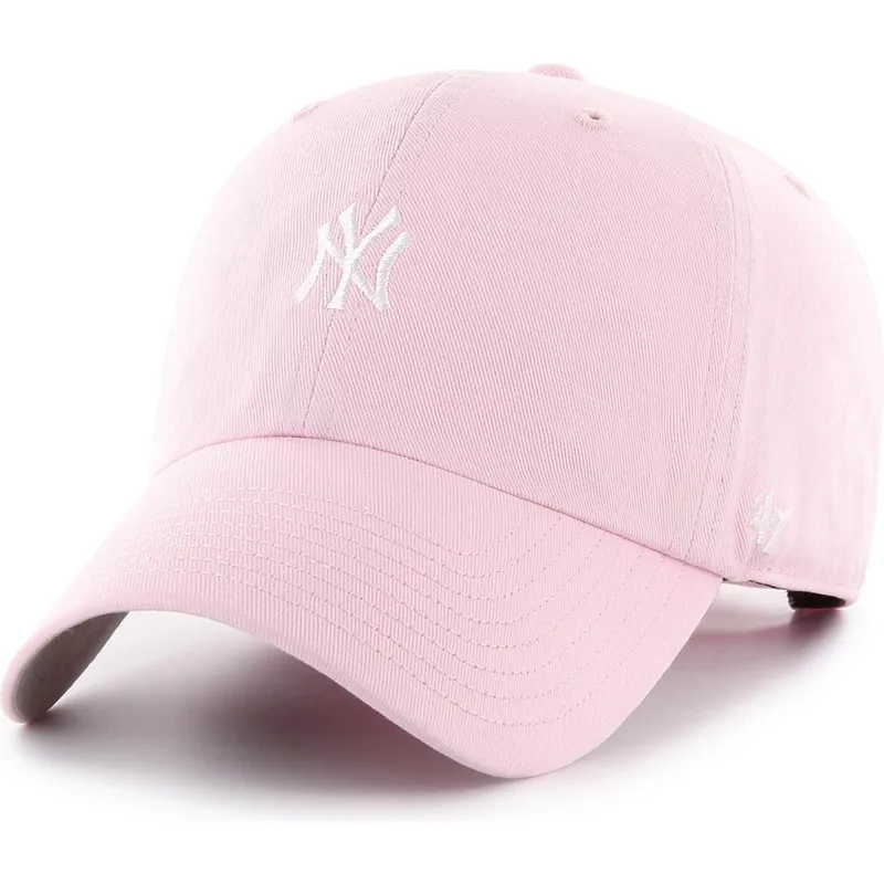 lippikset-kaareva-vaaleanpunainen-saadettava-nauha-clean-up-base-runner-new-york-yankees-mlb-47-brand