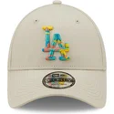 lippikset-kaareva-harmaa-saadettava-nauha-9forty-camo-infill-los-angeles-dodgers-mlb-new-era