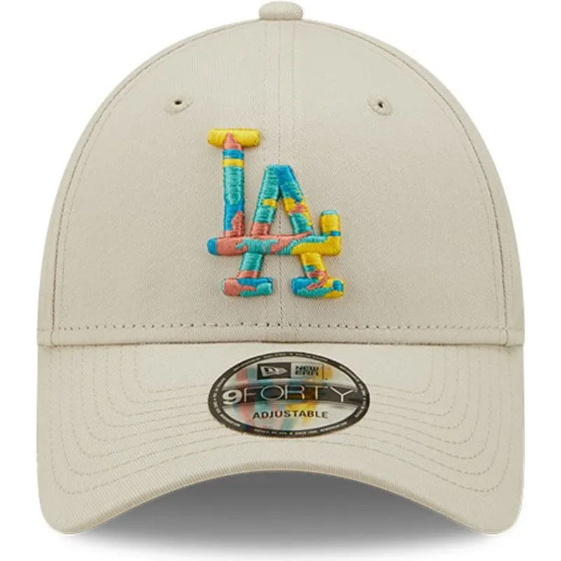 lippikset-kaareva-harmaa-saadettava-nauha-9forty-camo-infill-los-angeles-dodgers-mlb-new-era