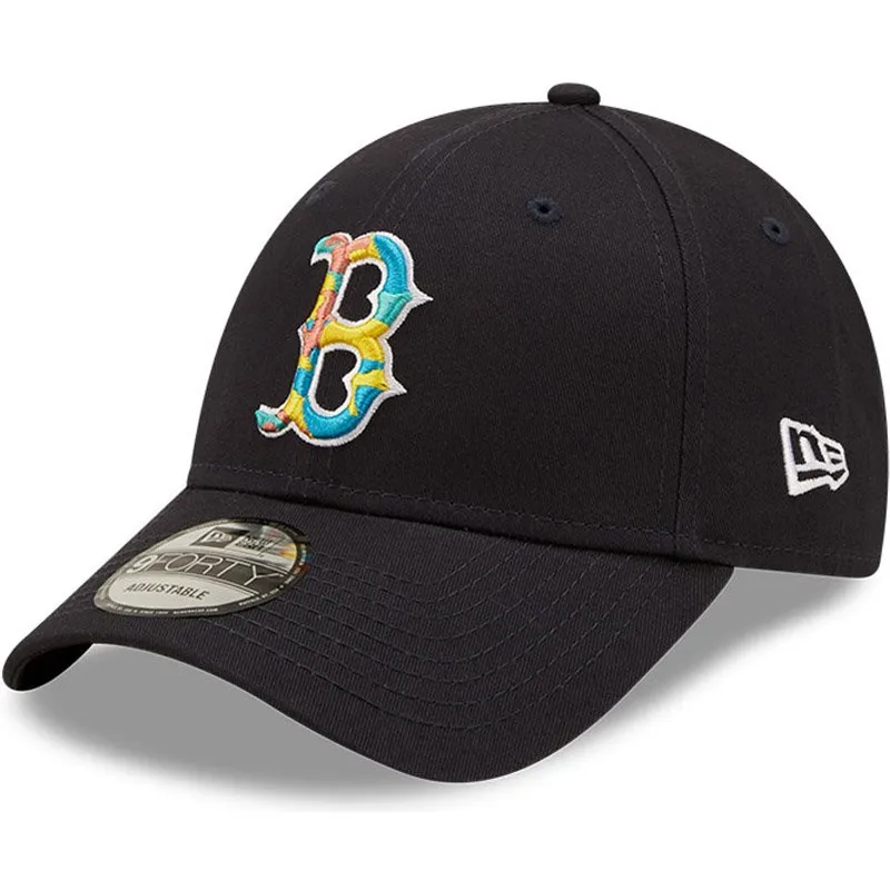 lippikset-kaareva-laivastonsininen-saadettava-nauha-9forty-camo-infill-boston-red-sox-mlb-new-era