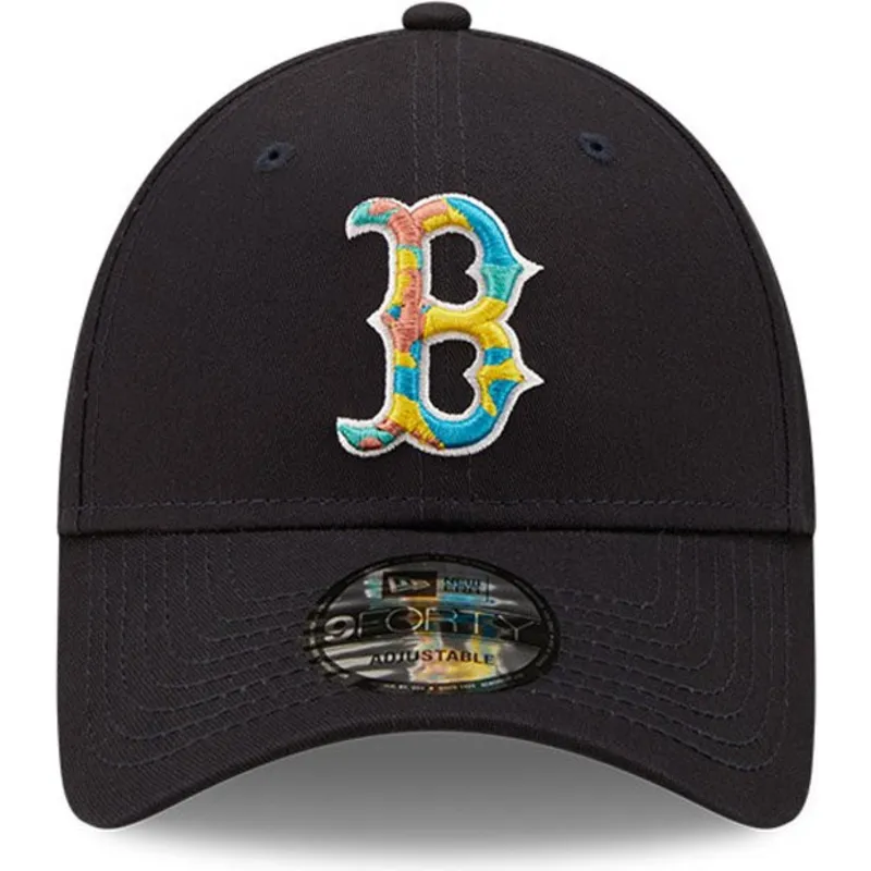 lippikset-kaareva-laivastonsininen-saadettava-nauha-9forty-camo-infill-boston-red-sox-mlb-new-era