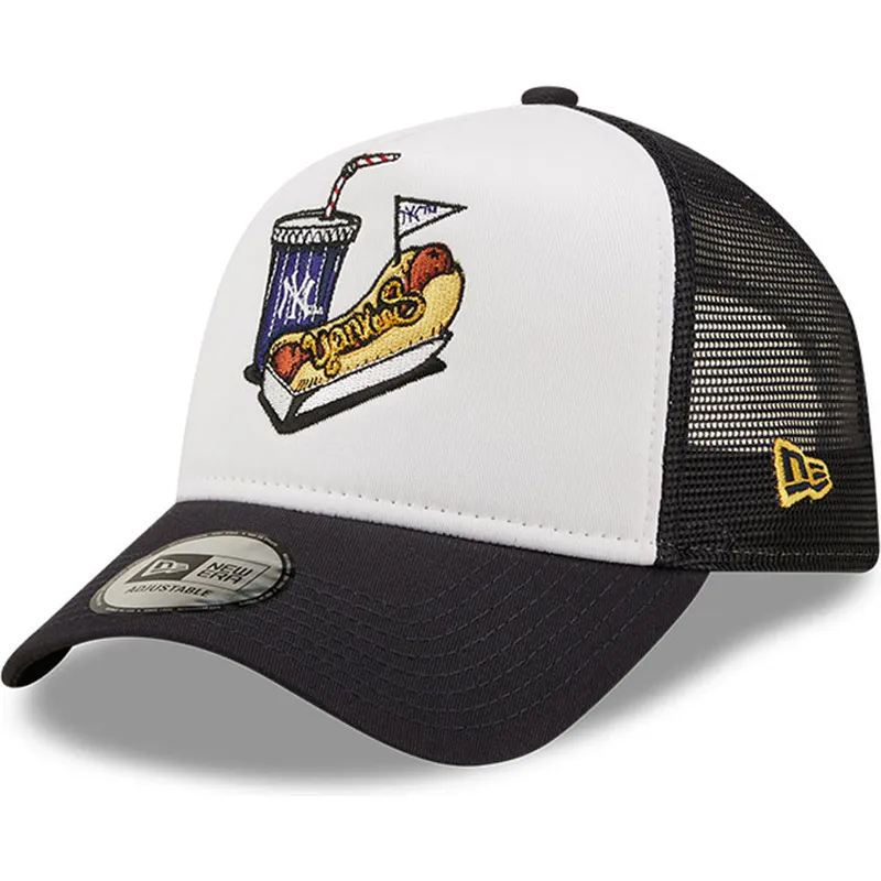 lippikset-kaareva-rekka-valkoinen-snapback-a-frame-stadium-food-hot-dog-new-york-yankees-mlb-new-era lippikset-kaareva-rekka-valkoinen-snapback-a-frame-stadium-food-hot-dog-new-york-yankees-mlb-new-era
