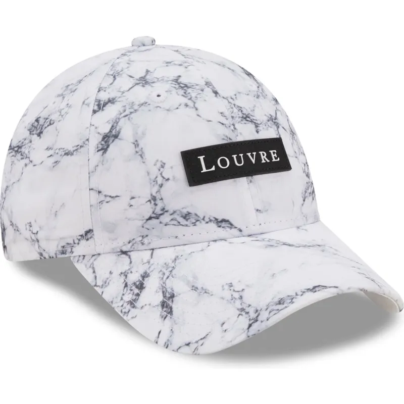 lippikset-kaareva-valkoinen-saadettava-nauha-9forty-clear-marble-le-louvre-new-era