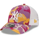 lippikset-kaareva-rekka-vaaleanpunainen-snapback-a-frame-camo-pack-new-york-yankees-mlb-new-era