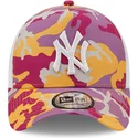 lippikset-kaareva-rekka-vaaleanpunainen-snapback-a-frame-camo-pack-new-york-yankees-mlb-new-era