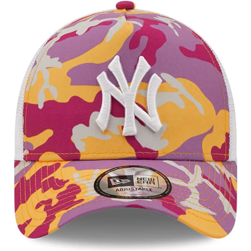 lippikset-kaareva-rekka-vaaleanpunainen-snapback-a-frame-camo-pack-new-york-yankees-mlb-new-era
