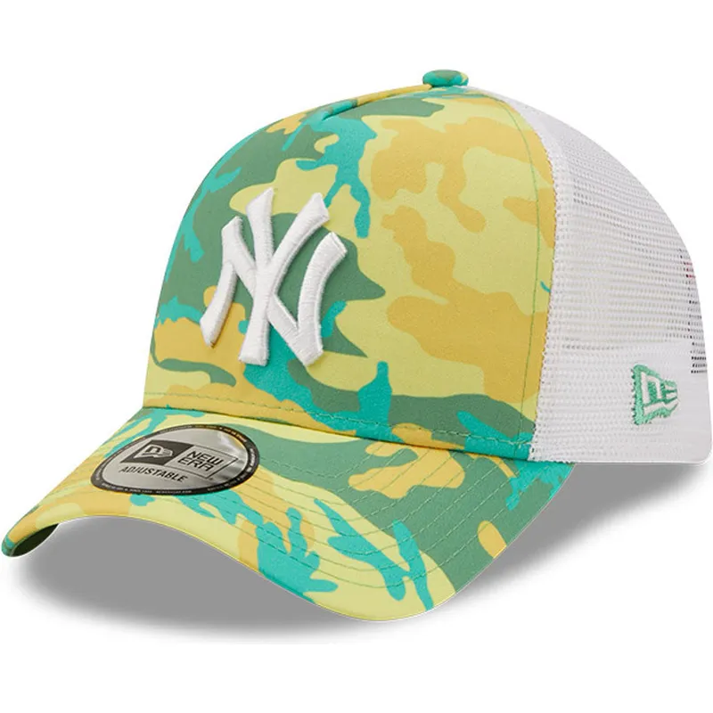 lippikset-kaareva-rekka-vihrea-snapback-a-frame-camo-pack-new-york-yankees-mlb-new-era