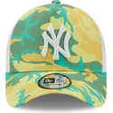 lippikset-kaareva-rekka-vihrea-snapback-a-frame-camo-pack-new-york-yankees-mlb-new-era