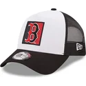 lippikset-kaareva-rekka-musta-snapback-a-frame-team-patch-boston-red-sox-mlb-new-era