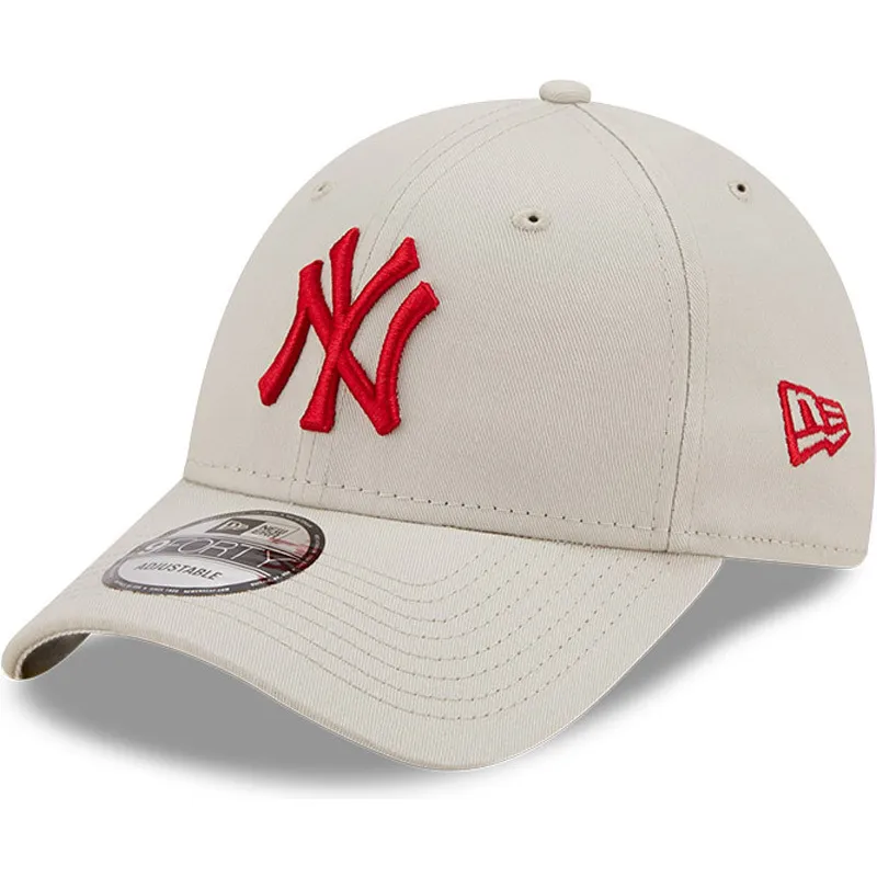 lippikset-kaareva-beige-saadettava-nauha-9forty-league-essential-new-york-yankees-mlb-new-era