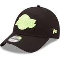lippikset-kaareva-musta-saadettava-nauha-9forty-neon-pack-los-angeles-lakers-nba-new-era