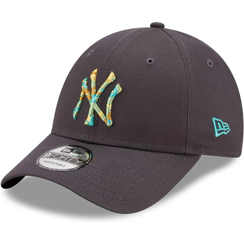 lippikset-kaareva-harmaa-saadettava-nauha-9forty-camo-infill-new-york-yankees-mlb-new-era