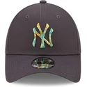lippikset-kaareva-harmaa-saadettava-nauha-9forty-camo-infill-new-york-yankees-mlb-new-era