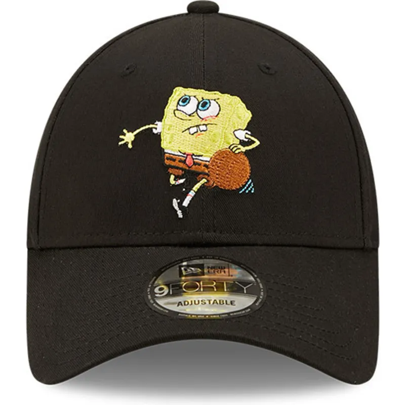 lippikset-kaareva-musta-saadettava-nauha-9forty-sporty-spongebob-new-era lippikset-kaareva-musta-saadettava-nauha-9forty-sporty-spongebob-new-era