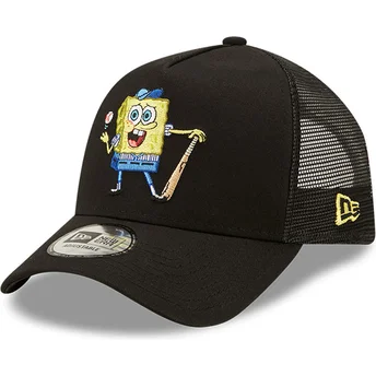 lippikset-kaareva-rekka-musta-snapback-a-frame-sporty-spongebob-new-era