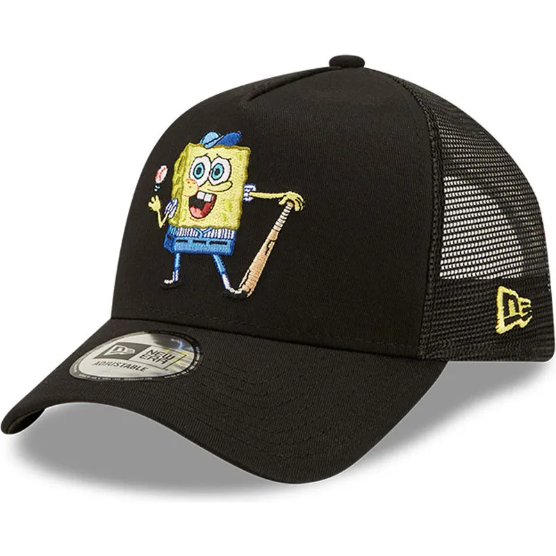 lippikset-kaareva-rekka-musta-snapback-a-frame-sporty-spongebob-new-era