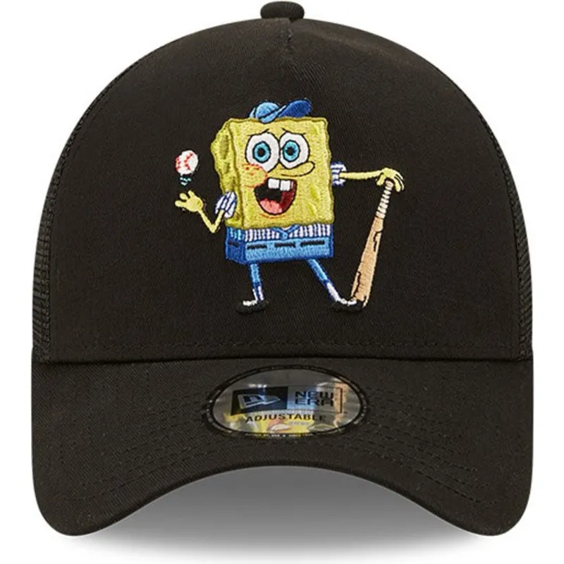 lippikset-kaareva-rekka-musta-snapback-a-frame-sporty-spongebob-new-era
