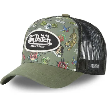 Cap kaareva green snapback Von Dutch
