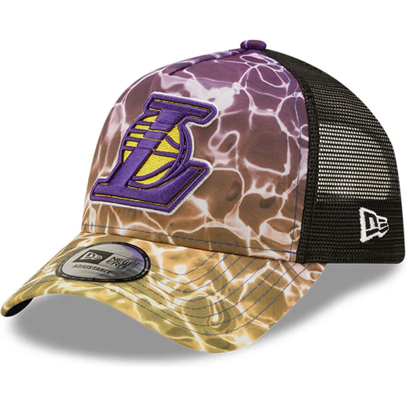 lippikset-kaareva-rekka-monivarinen-snapback-a-frame-summer-city-los-angeles-lakers-nba-new-era