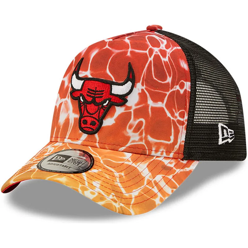 lippikset-kaareva-rekka-oranssi-snapback-a-frame-summer-city-chicago-bulls-nba-new-era