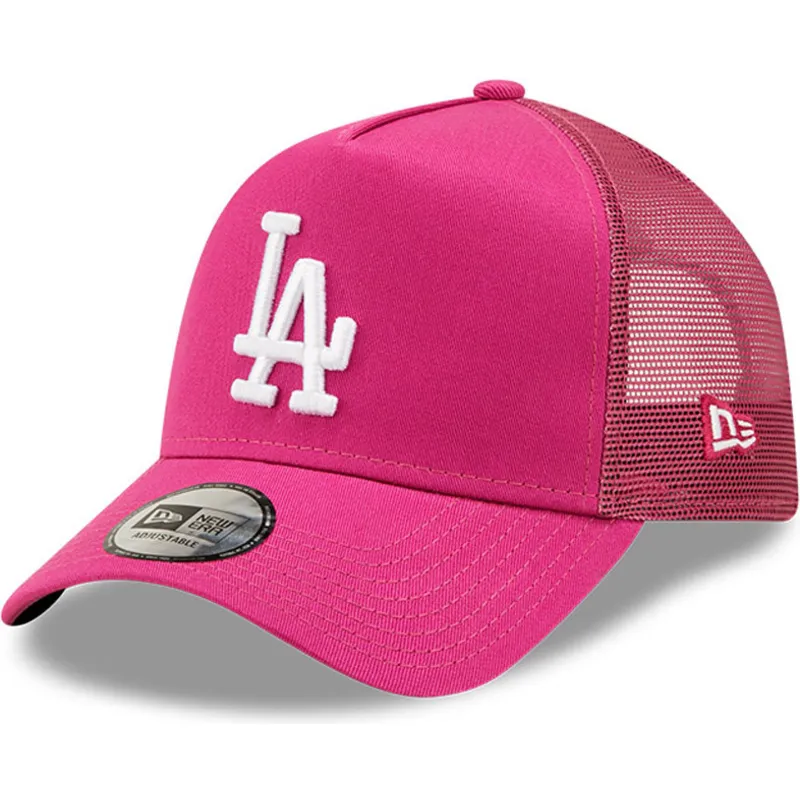 lippikset-kaareva-rekka-vaaleanpunainen-snapback-a-frame-tonal-mesh-los-angeles-dodgers-mlb-new-era