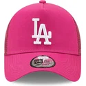 lippikset-kaareva-rekka-vaaleanpunainen-snapback-a-frame-tonal-mesh-los-angeles-dodgers-mlb-new-era