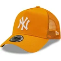 lippikset-kaareva-rekka-oranssi-snapback-a-frame-tonal-mesh-new-york-yankees-mlb-new-era