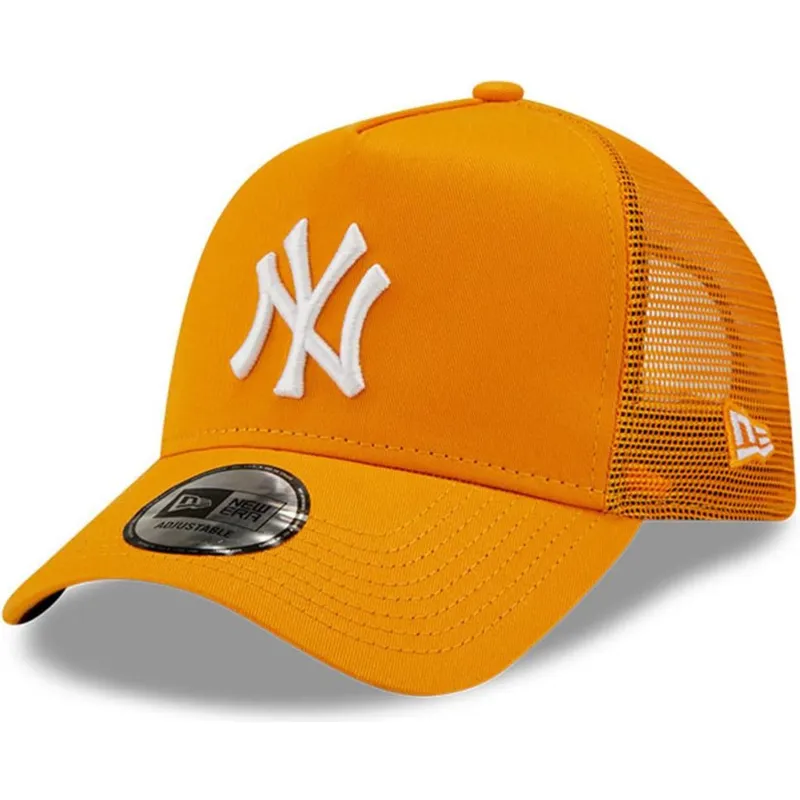 lippikset-kaareva-rekka-oranssi-snapback-a-frame-tonal-mesh-new-york-yankees-mlb-new-era