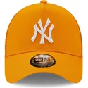 lippikset-kaareva-rekka-oranssi-snapback-a-frame-tonal-mesh-new-york-yankees-mlb-new-era
