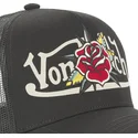 lippikset-kaareva-rekka-musta-snapback-flor-nr-von-dutch