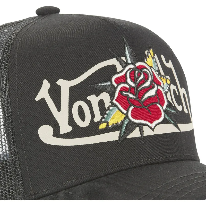 lippikset-kaareva-rekka-musta-snapback-flor-nr-von-dutch