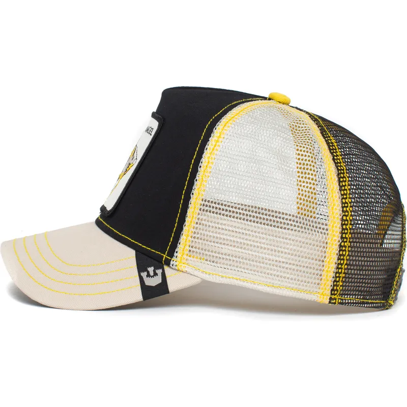 lippikset-kaareva-rekka-musta-snapback-angel-sick-lid-the-farm-goorin-bros