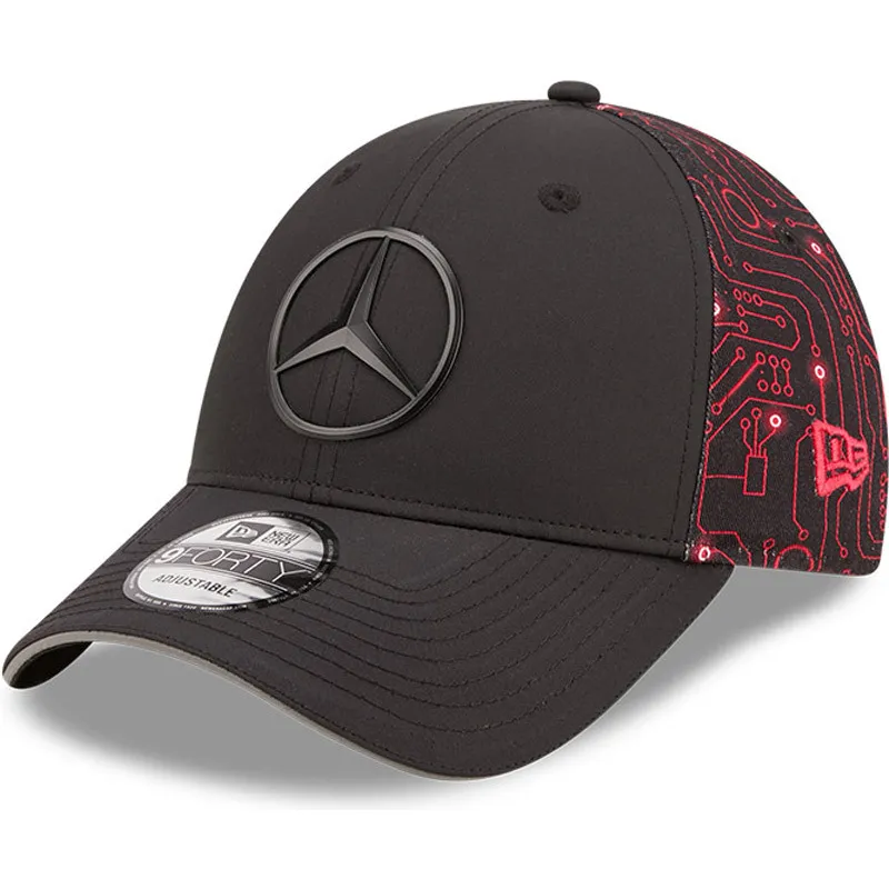 lippikset-kaareva-musta-saadettava-nauha-9forty-esports-grand-prix-mercedes-formula-1-new-era