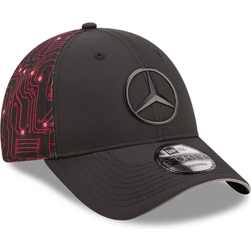 lippikset-kaareva-musta-saadettava-nauha-9forty-esports-grand-prix-mercedes-formula-1-new-era