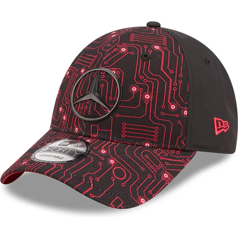 lippikset-kaareva-punainen-saadettava-nauha-9forty-esports-grand-prix-mercedes-formula-1-new-era